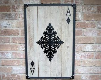 Preferred Industrial Metal Wall Art Intended For Ace Of Spades Wall Art Casino Decor Metal Poker Card With (View 10 of 15)
