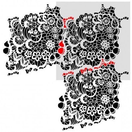 Preferred Lace With Blossom Wall Stencil Reusable Pattern For Wall Diy Decor – J Regarding Lace Wall Art (View 5 of 15)