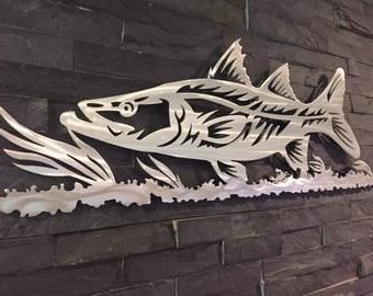 Recent Fish Wall Art Intended For Unique Custom Fish Art That Brings Yourcreativemetalsdesign (View 11 of 15)