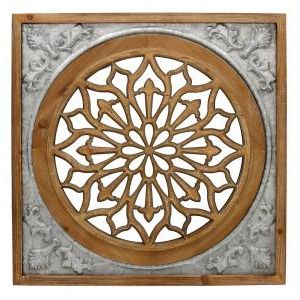 Recent Three Hands Brown Metal/wood Wall Decor 66749 – The Home Depot Within Metallic Rugged Wooden Wall Art (View 13 of 15)