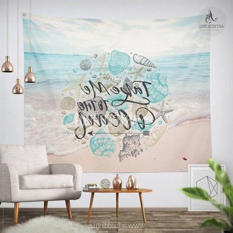 Recent Tropical Beach Wall Tapestry, Tropical Beach Summer Wall Tapestry With Regard To Serene Wall Art (View 5 of 15)
