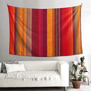 Rectangular Wall Art Inside Most Recently Released Amazon: Whiofe Rectangular Wall Decor Colorful Striped Fabric (View 15 of 15)