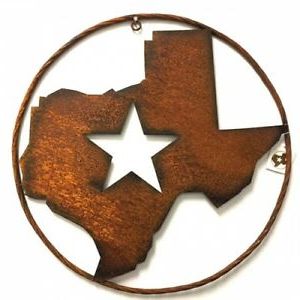 Rust Metal Wall Art Throughout Newest 18" State Of Texas Rusty Metal Wall Art Western Home Decor Natural (View 8 of 15)