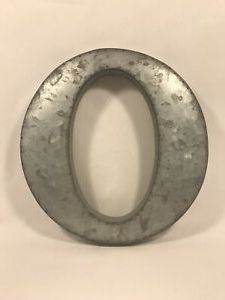 Rustic Galvanized Metal Letter O 12" Vintage Style Industrial Farm Wall Within Most Popular Industrial Metal Wall Art (View 8 of 15)