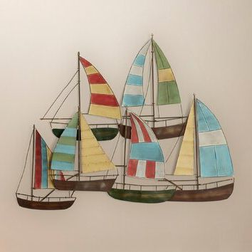 Sail Wall Art Inside Current Beachcrest Home Sail Boat Wall Décor & Reviews (View 10 of 15)