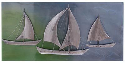 Sail Wall Art Intended For Best And Newest Modern Sailboat Wall Art – Globe Imports (View 2 of 15)