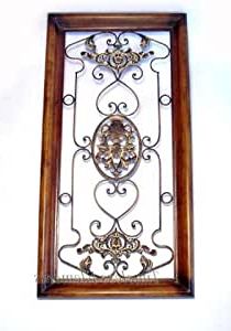 Scrollwork Metal Wall Art With Regard To Most Popular Amazon: Wrought Iron Wall Decor Hanging Frame Scroll Plaque (View 15 of 15)