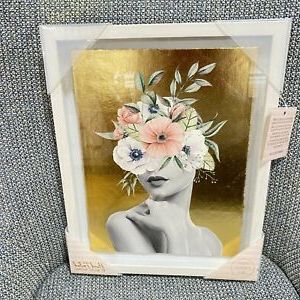 Silver Flower Wall Art With Regard To 2017 Marmont Hill Handmade Floral Hair Framed Silver Gold Foil Art Work (View 8 of 15)