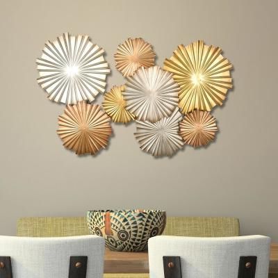Spiral Circles Metal Wall Art Intended For Most Up To Date Stratton Home Decor Brushed Gold Over The Door Metal Scroll Wall Decor (View 4 of 15)
