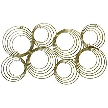 Spiral Circles Metal Wall Art Pertaining To Most Up To Date Amazon: Decorshore Concentric Circles Gold Metal Wall Art, Mid (View 15 of 15)