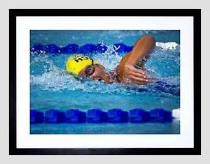 Sport Swimming Aquatic Crawl Pool Swim Black Framed Art Print Picture Within Famous Swimming Wall Art (View 9 of 15)
