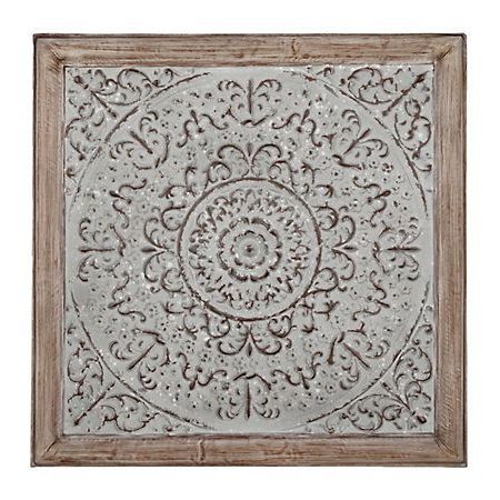 Square Metal Wall Art With 2017 Galvanized Square Medallion Metal Wall Plaque (View 10 of 15)