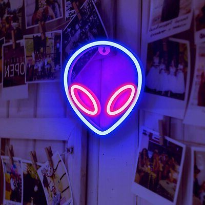 Starlight Wall Art Within Recent Usb Led Neon Alien Neon Sign Wall Decor Cool Light Art Decorations (View 6 of 15)
