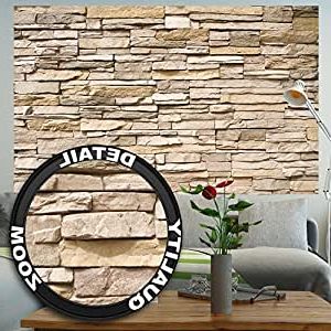 Stones Wall Art For Latest Amazon: Wall Mural Stone Optic 3D Mural Decoration Stone Wallpaper (View 6 of 15)