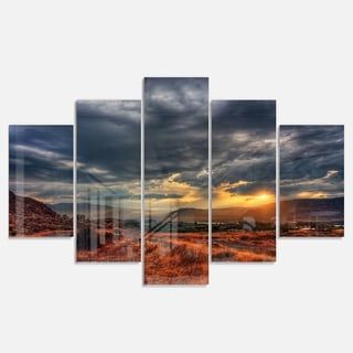 Sunrise Metal Wall Art Pertaining To Favorite Designart 'Beautiful Sunrise In Osoyoos' Extra Large Landscape Glossy (View 12 of 15)