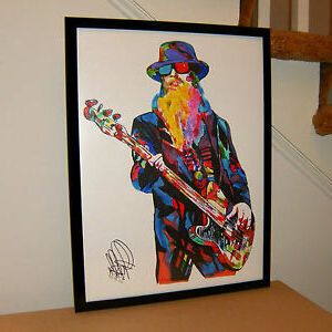 The Bassist Wall Art Pertaining To 2018 Dusty Hill Zz Top Singer Bass Guitar Rock Music Poster Print Wall Art (View 7 of 15)