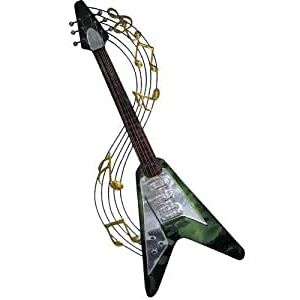 The Bassist Wall Art Throughout Newest Amazon: Green Rock And Roll Bass Guitar Metal Wall Art Home (View 6 of 15)