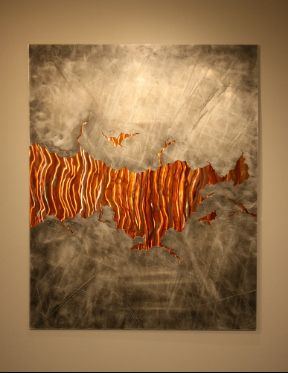 The Fire Within – Textured/Ground Aluminum And Copper Artnicholas Within Famous Textured Metallic Wall Art (View 6 of 15)