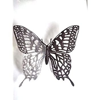 Trendy Amazon: Large Metal Butterfly Wall Art: Home & Kitchen Intended For Butterfly Metal Wall Art (View 15 of 15)