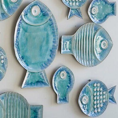 Trendy Global Views Blue Fish Plate Wall Decor & Reviews (View 6 of 15)