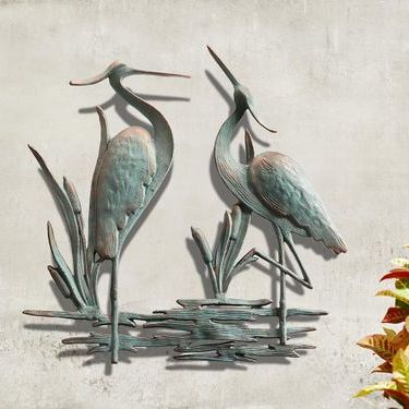 Trendy Heron Bird Wall Art Throughout Double Heron Wall Art Decor Only $ (View 1 of 15)