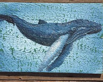 Trendy Humpback Whale Wall Art Regarding Humpback Whale Painting Coastal Wall Decor, Pallet Wall Art, Whale (View 14 of 15)