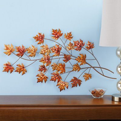 Trendy Maple Leaf Branch Metal Wall Art (View 4 of 15)