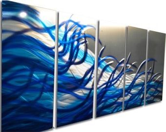 Trendy Metal Wall Art Decor Aluminum Abstract Contemporary Modern With Regard To Textured Metal Wall Art (View 5 of 15)