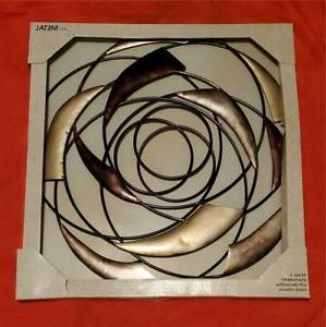 Trendy New Bronze And Gold Circular Metal Statement Wall Art – Nwt –  (View 10 of 15)