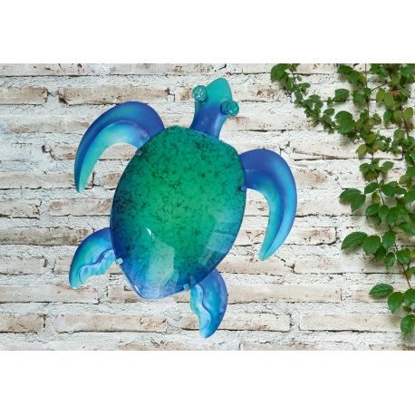 Turtles Wall Art In Latest Creekwood Colourful Turtle Metal Glass Garden Wall Art – Moles Garden Store (View 8 of 15)