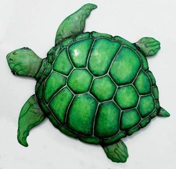 Turtles Wall Art Inside Famous Green Sea Turtle Wall Hanging – Handcrafted Painted Metal Wall Decor (View 3 of 15)