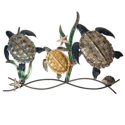 Turtles Wall Art Pertaining To Well Known Dancing Sea Turtles Wall Decor – Globe Imports (View 4 of 15)