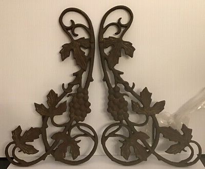 Tuscan Grape Leaves Wrought Iron Metal Wall Decor 2 Pieces (View 14 of 15)