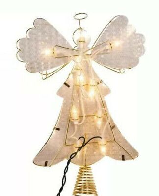 Twisted Sunburst Metal Wall Art With Current Kurt Adler 10" Metal Reflector Angel Christmas Tree Topper Clear Lights (View 15 of 15)