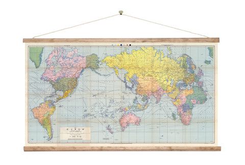 Vintage World Wall Map Canvas Print For Sale – New Zealand Art Prints Throughout Best And Newest Globe Wall Art (View 6 of 15)