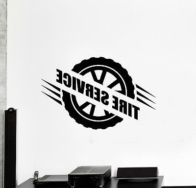 Vinyl Wall Decal Tire Service Repair Car Garage Driver Stickers Mural Pertaining To Famous Mechanics Wall Art (View 4 of 15)