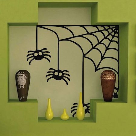 Web Wall Art Regarding Famous Corner Spider Web Halloween Decal – Trendy Wall Designs (View 14 of 15)