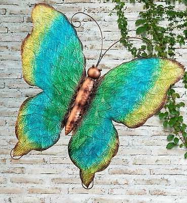 Well Known Creekwood Extra Large Colourful Green Butterfly Metal Garden Wall Art With Butterfly Metal Wall Art (View 4 of 15)