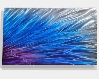 Well Known Ocean Waves Metal Wall Art Regarding Metal Art Blue Painting Sculpture 3d Effect Ice Ocean Wave (View 8 of 15)