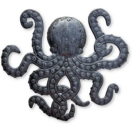 Well Known Octopus Metal Wall Sculptures Intended For Amazon: Octopus Metal Wall Art, Sea Life Ocean Decor, Beach Themed (View 5 of 15)