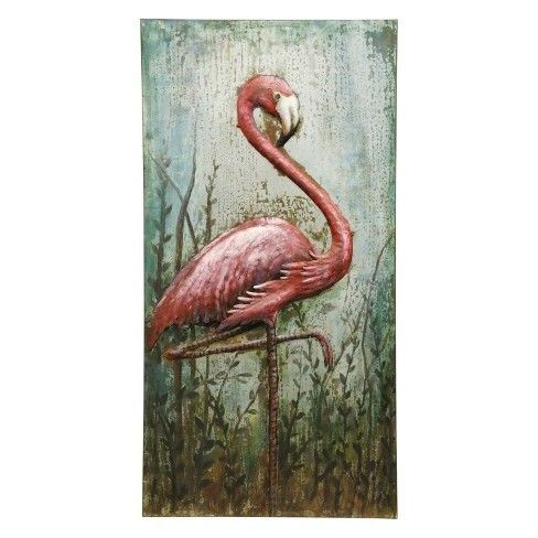 Well Known Polished Metal Wall Art Within 47" Three Dimensional Metal Flamingo Hand Made Decorative Wall Art (View 5 of 15)