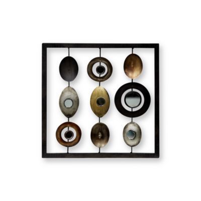 Well Known Square Metal Wall Art With Regard To Metal Circle And Square 12 Inch X 12 Inch Wall Art – Bedbathandbeyond (View 13 of 15)