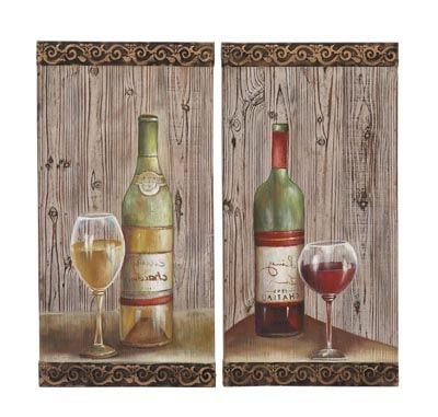 Well Liked Assorted Wall Panel Wine Painting – Globe Imports Intended For Wine Wall Art (View 12 of 15)