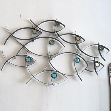 Well Liked Metal Wall Art Wall Decor School Of Fish Wall Decor 1690113 2017 – $ (View 4 of 15)