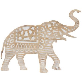 Whitewash Patterned Elephant Wood Wall Decor (View 10 of 15)