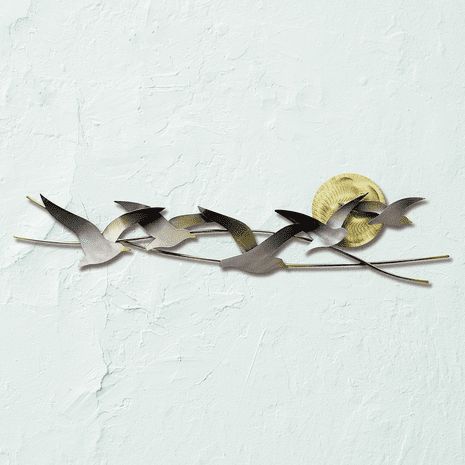 Widely Used Sunny Cinco Seagulls Metal Wall Art Inside Limber Metal Wall Art (View 11 of 15)