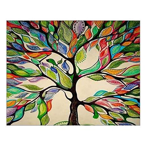 Widely Used Zen Life Wall Art With Regard To Custom Beautiful Modern Art Abstract Painting Colorful Tree Of Life (View 3 of 15)