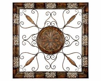 Wrought Iron Wall Decor, Metal In Widely Used Square Wall Art (View 2 of 15)