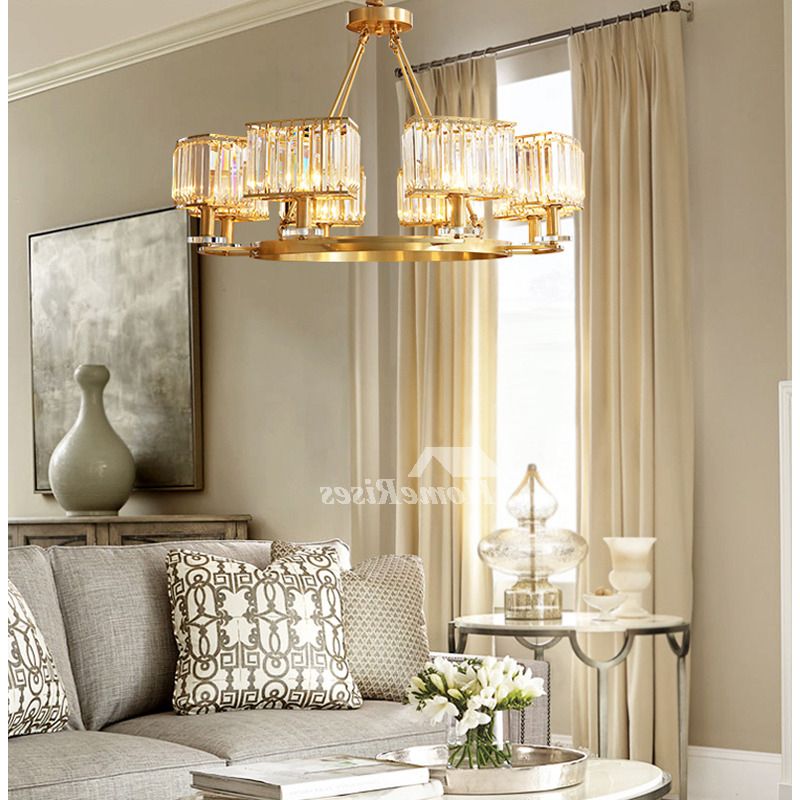 2019 Adjustable Chandeliers In Adjustable Chain Chandeliers Contemporary Crystal Long Modern Dining Room  Solid Brass 5/ 6/ 8 Lighting (View 13 of 15)