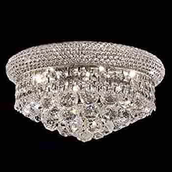 2020 Pink Royal Cut Crystals Chandeliers Intended For Primo 6 Light Royal Cut Crystal Flushmount Chandelier – Ceiling Pendant  Fixtures – Amazon (View 13 of 15)